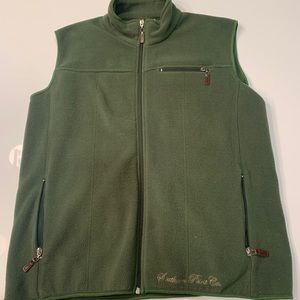 Southern Pointe Co green fleece vest size small